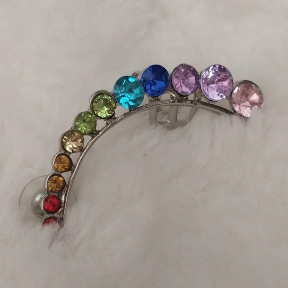 Dolls Kill Jewelry - Rainbow Rhinestone Ear Cuff
